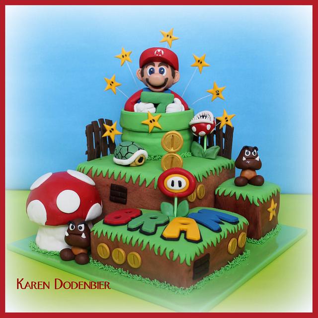 My first Mario cake! - Decorated Cake by Karen Dodenbier - CakesDecor