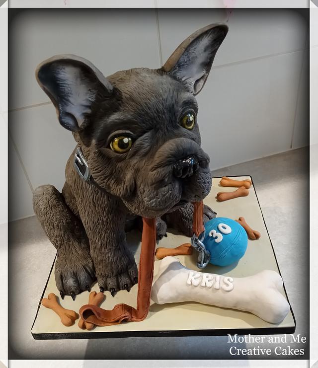 French Bulldog cake Cake by Mother and Me Creative CakesDecor
