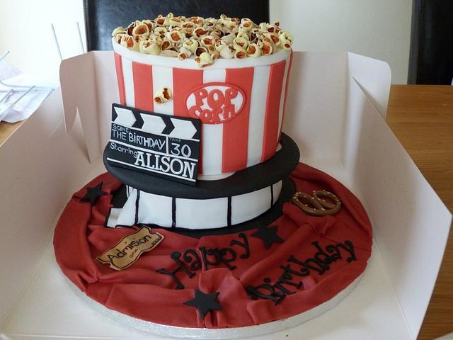 Popcorn Party Cake - Sugar and Spice
