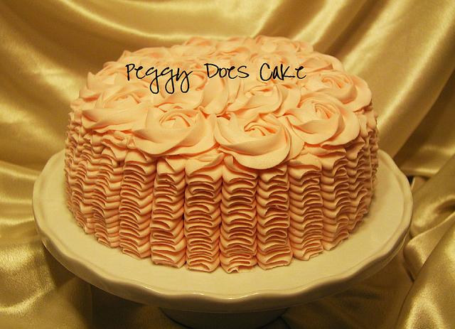 Donna's Ruffles and Roses Cake