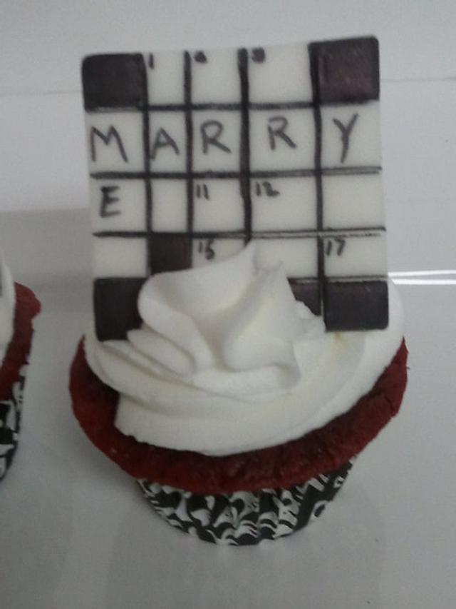 Crossword Puzzle Cupcakes Cake by Cake Creations by CakesDecor