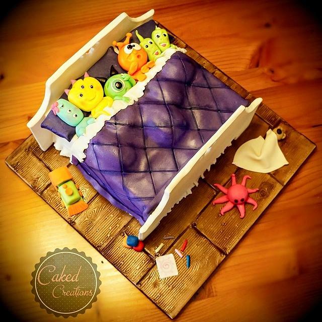 Monsters Bed Cake. Decorated Cake by Caked Creations CakesDecor