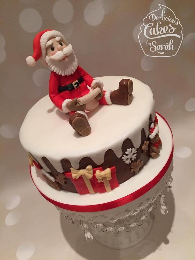 Christmas Santa - Decorated Cake by De-licious Cakes by - CakesDecor