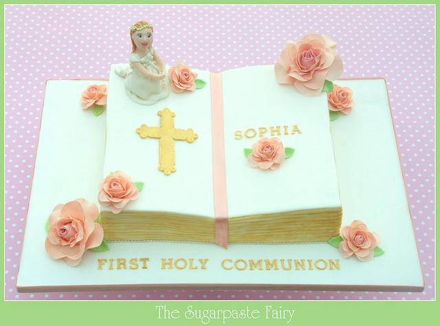 Bible First Communion Cake Cake By The Sugarpaste Fairy Cakesdecor