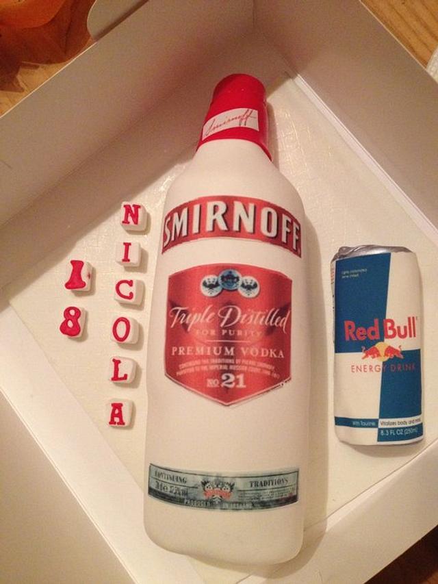 Vodka and red bull cake - Cake by susan joyce - CakesDecor