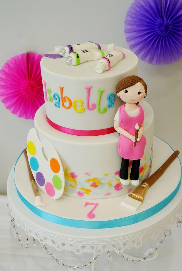 Art party cake - Decorated Cake by eunicecakedesigns - CakesDecor