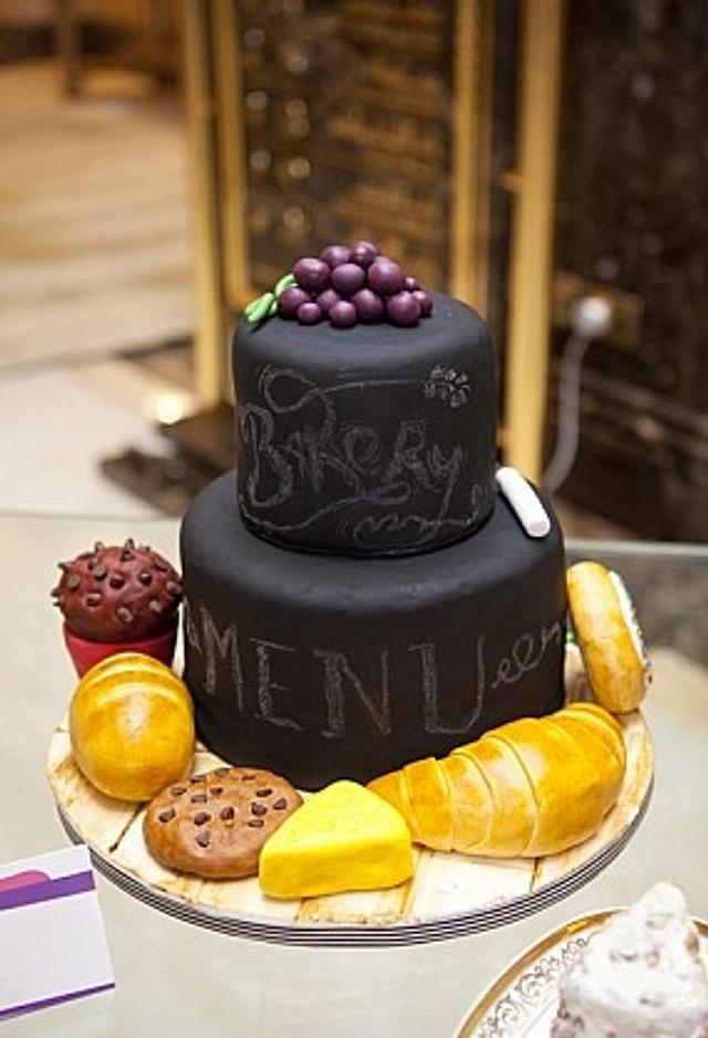 Bakery Chalkboard Display cake cake by Cake �n� Cream