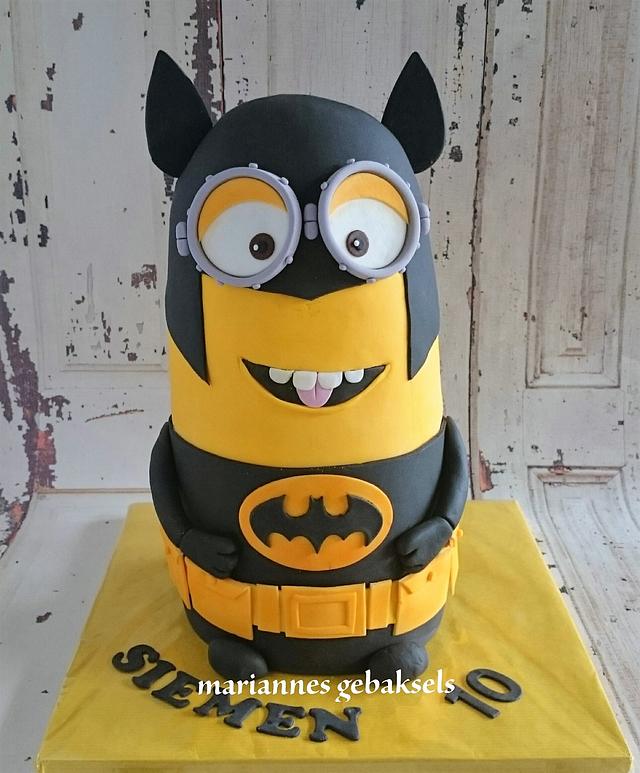 Cute Batman Minion 4th Birthday Cake - Between The Pages Blog