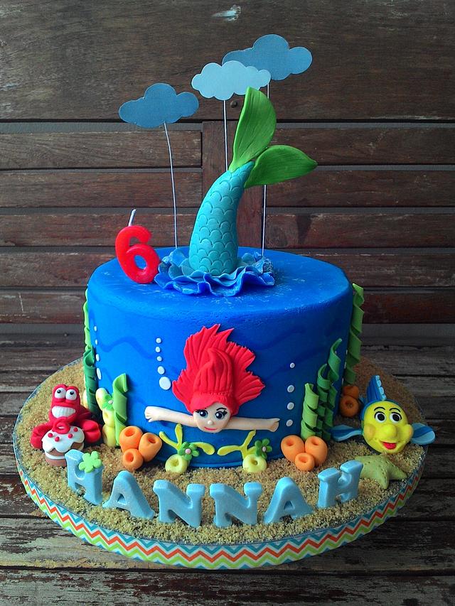 Mermaid Themed Cake Decor Topper Glitter Birthday Decor - Temu