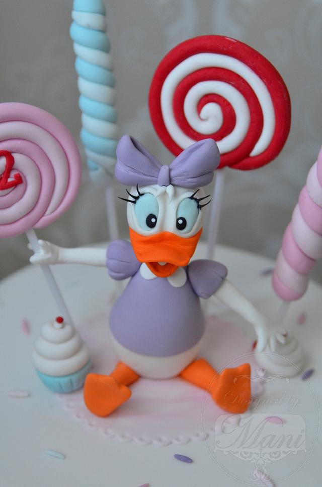 Daisy duck in candy land