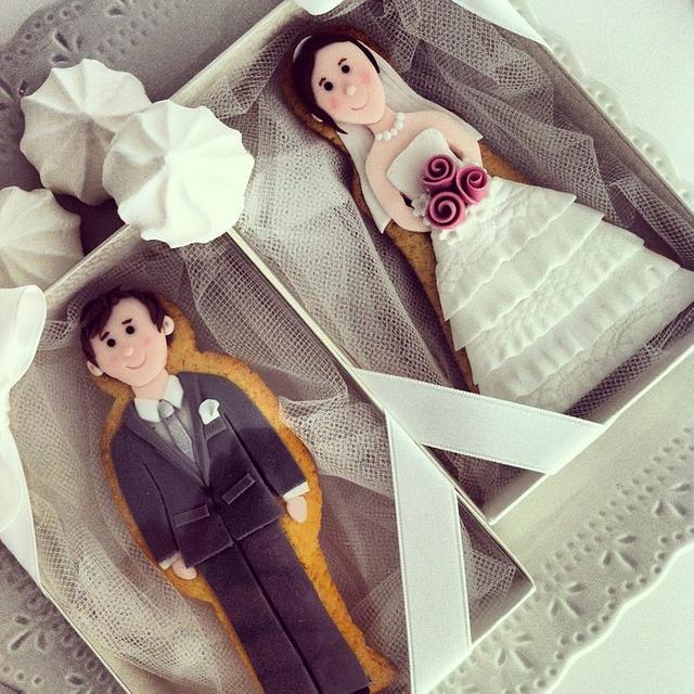 The Bride and the Groom Cookies - Decorated Cake by - CakesDecor