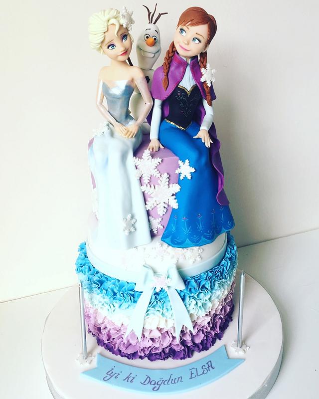 Order Online Frozen Elsa Anna Birthday Cake | Order Quick Delivery | Order  Now | The French Cake Company