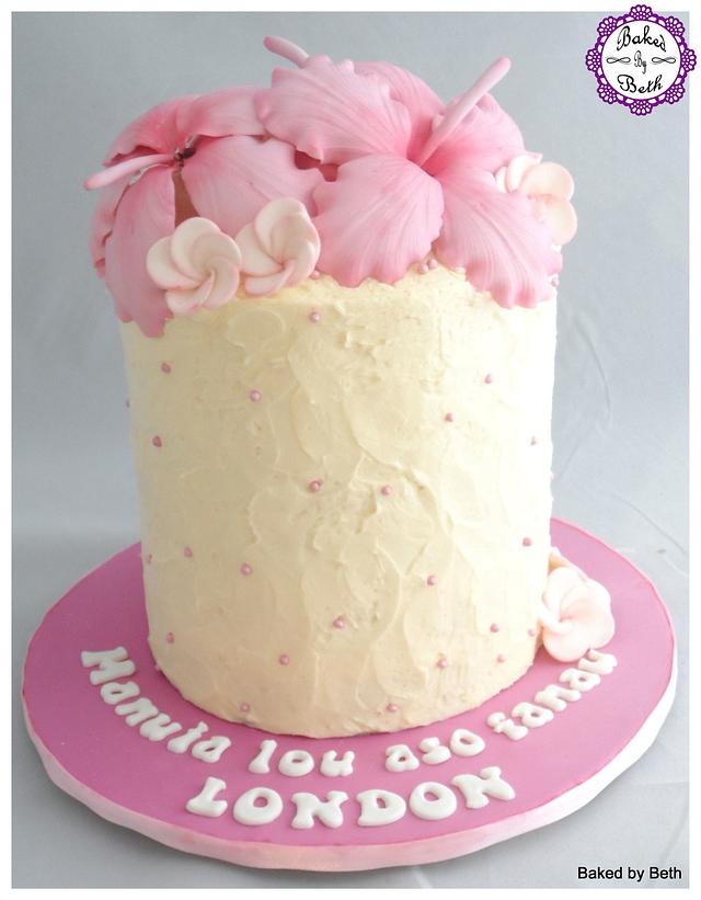 Hibiscus Cake Decorated Cake By Bakedbybeth Cakesdecor