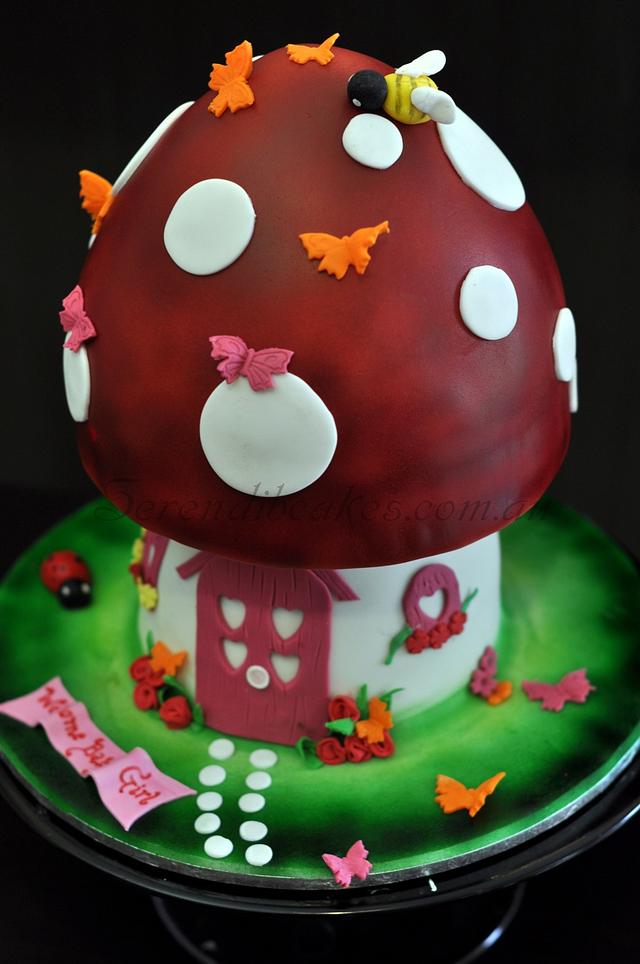 Mushroom house.. - Decorated Cake by Serendib Cakes - CakesDecor