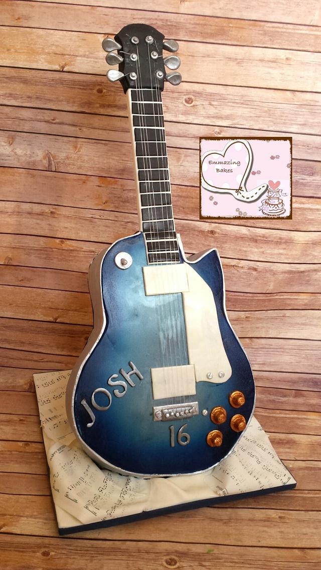 3ft electric guitar cake Decorated Cake by Emmazing CakesDecor