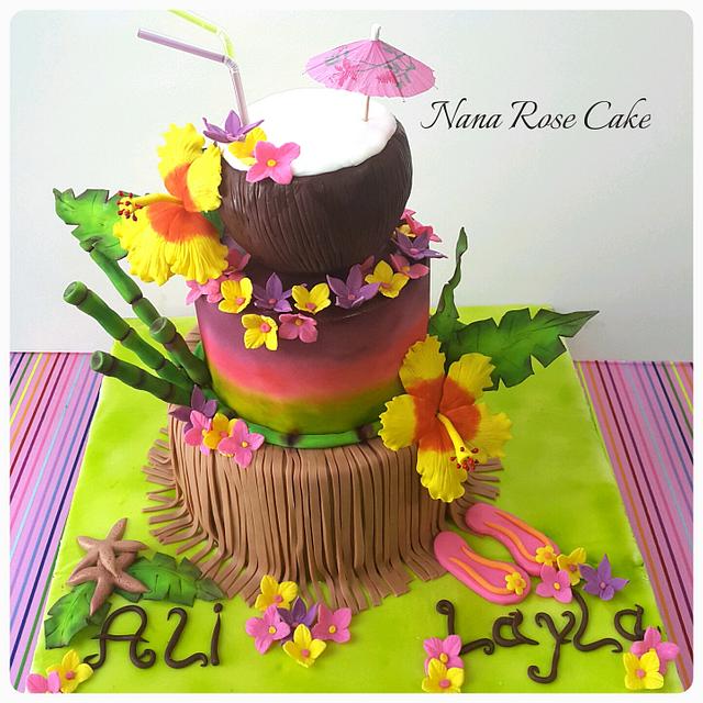 Hawaiian cake - Decorated Cake by Nana Rose Cake - CakesDecor