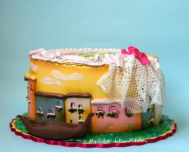 Venice, Venice Cake! Hand painted! Cake by marulka_s CakesDecor