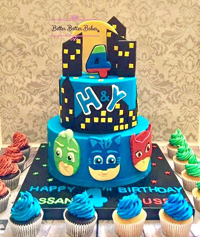 Pj masks cake - Decorated Cake by Better Batter Bakes - CakesDecor