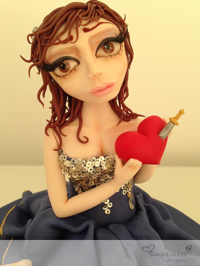 broken heart cake by simple cakes Mara Paredes