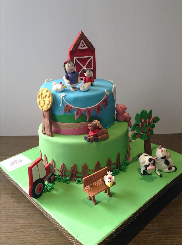 Farm Cake & Cookies - Decorated Cake by The Sugarstudios - CakesDecor