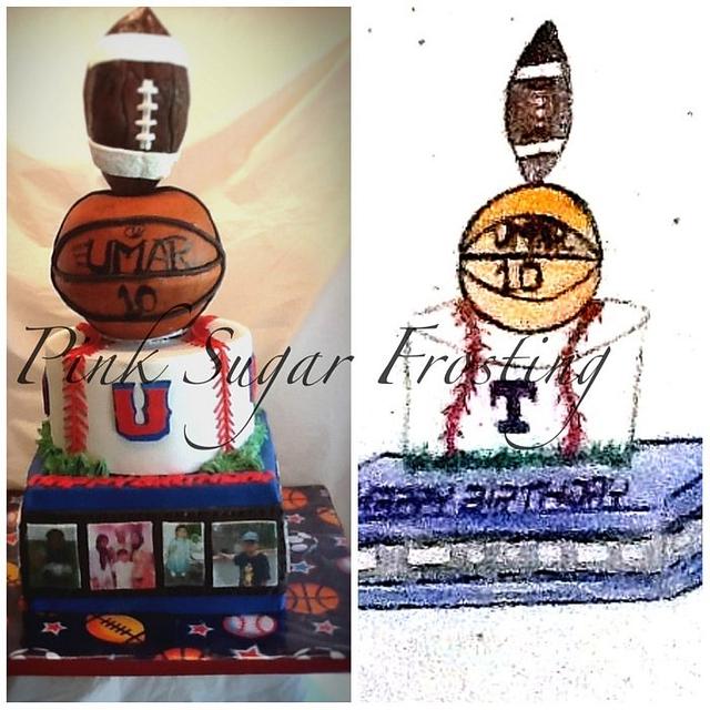 Sports lover Cake by pink sugar frosting CakesDecor