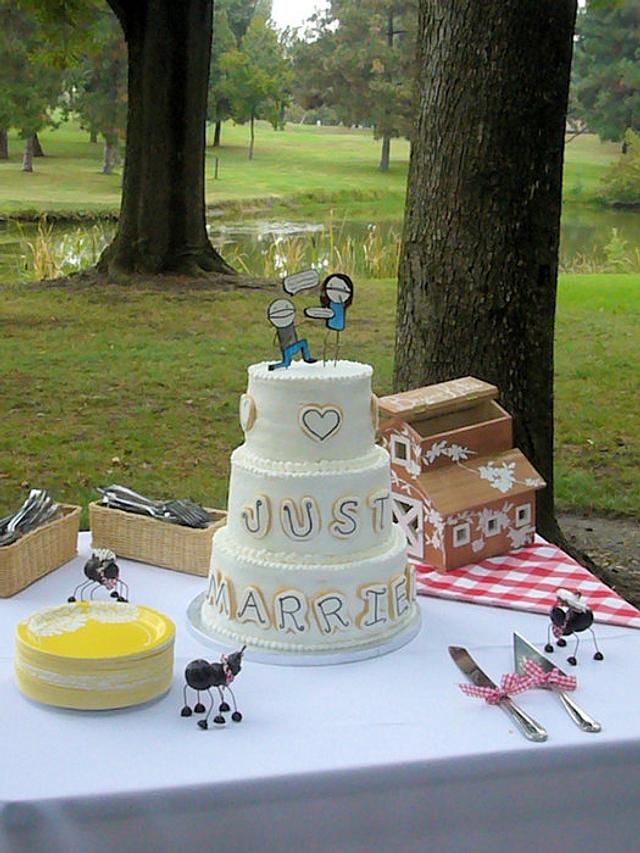 Just Married cake