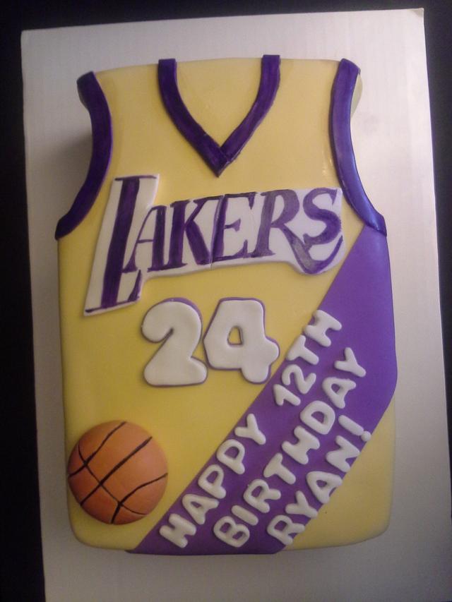 Lakers Jersey Custom Cake - CS0028 – Circo's Pastry Shop