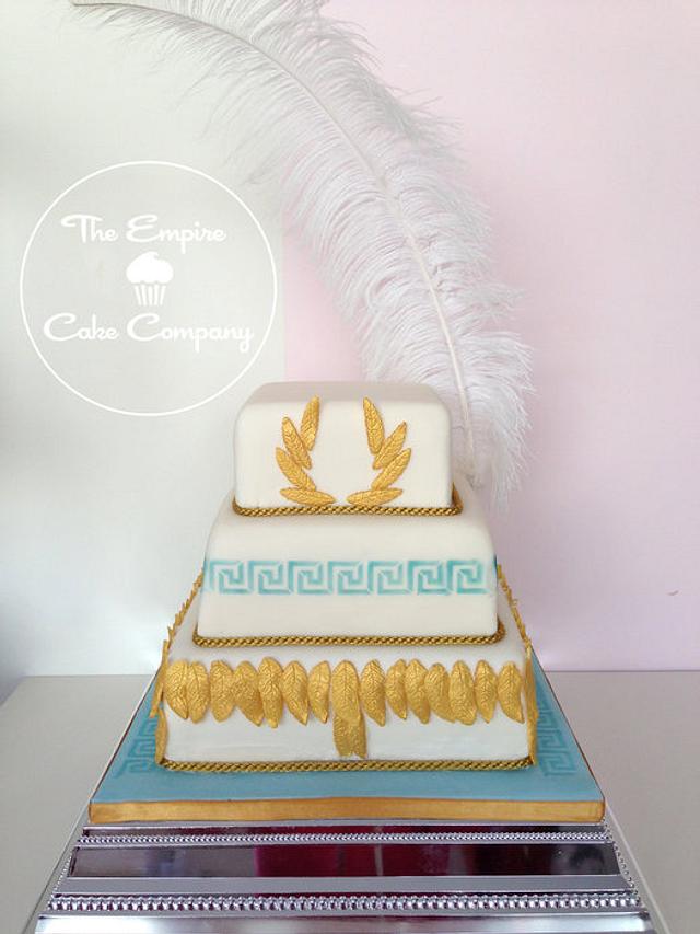 Ancient Greek themed wedding cake