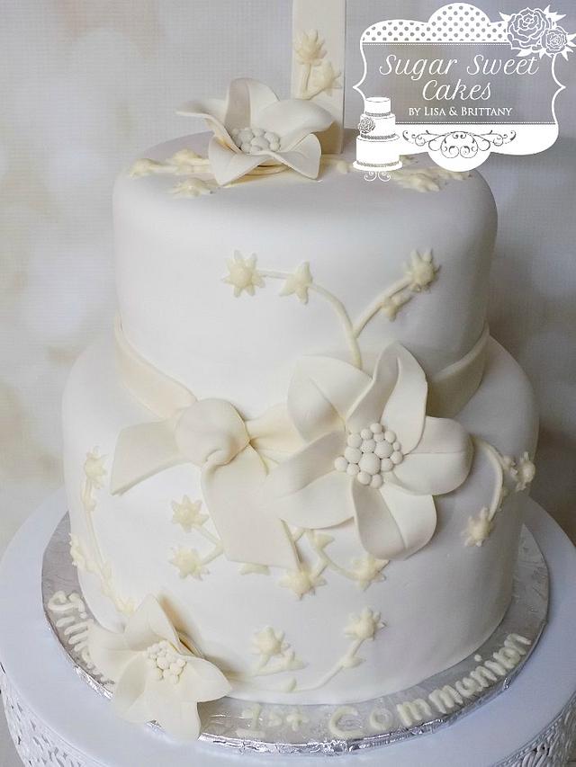 1st Communion Cake By Sugar Sweet Cakes Cakesdecor