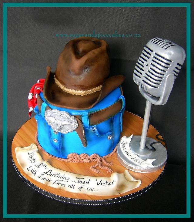 Yee Haw!!! Cowboy themed cake for a Radio Jockey Cake