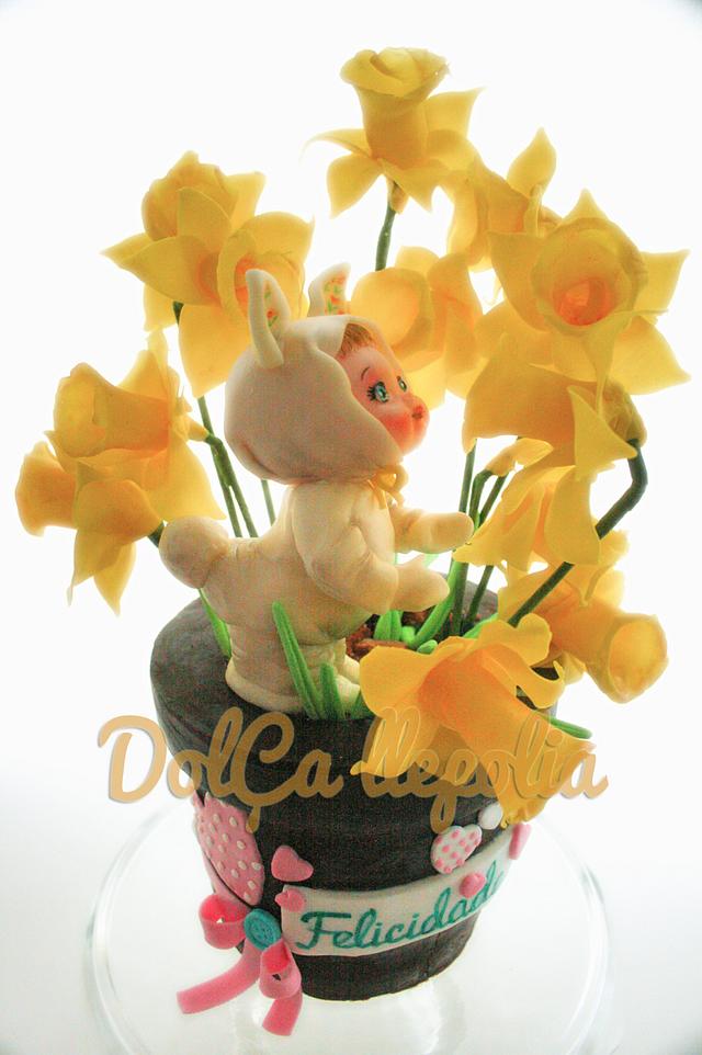 Daffodils cake Decorated Cake by PALOMA SEMPERE GRAS CakesDecor