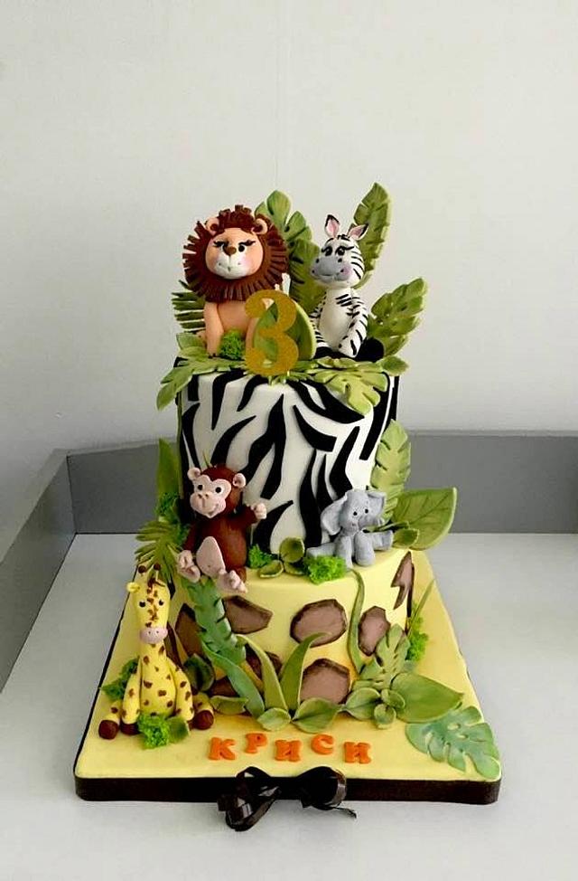 Jungle cake - Decorated Cake by Ditsan - CakesDecor