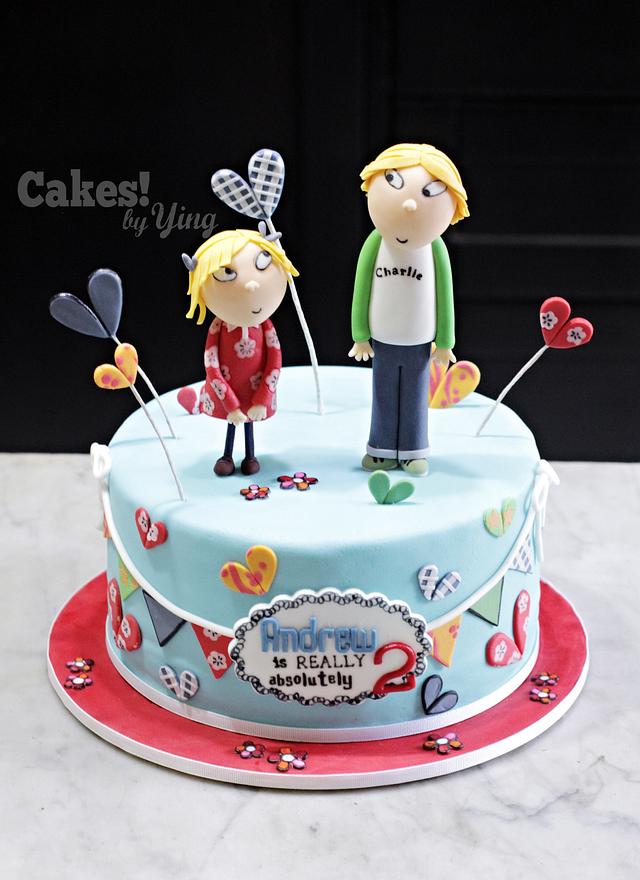 CHARLIE AND LOLA ROUND EDIBLE BIRTHDAY CAKE TOPPER DECORATION PERSONALISED  | eBay