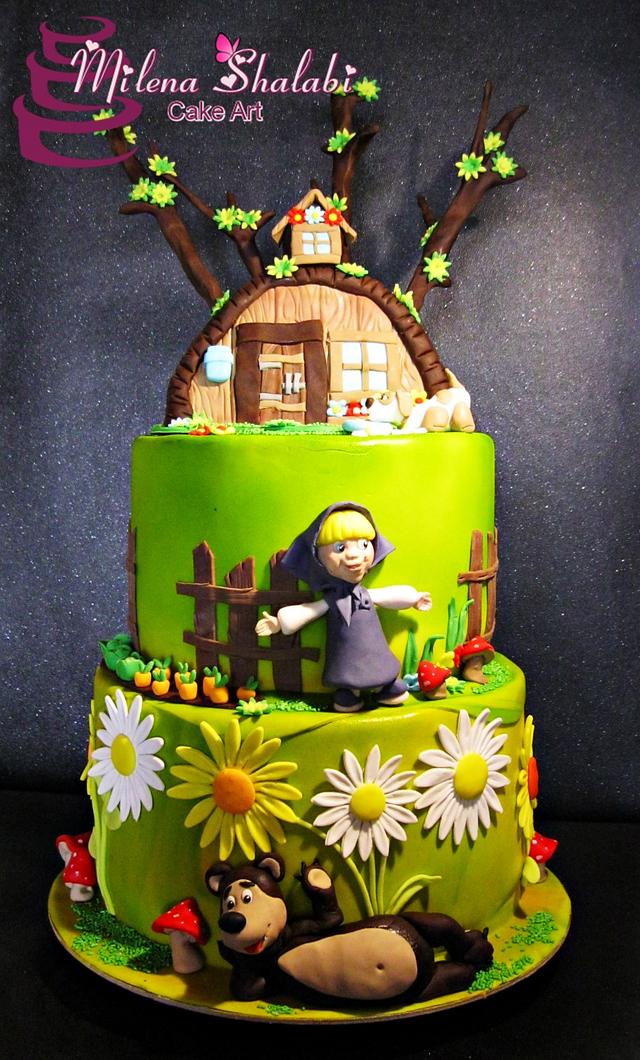 Masha and the Bear - Decorated Cake by Milena Shalabi - CakesDecor