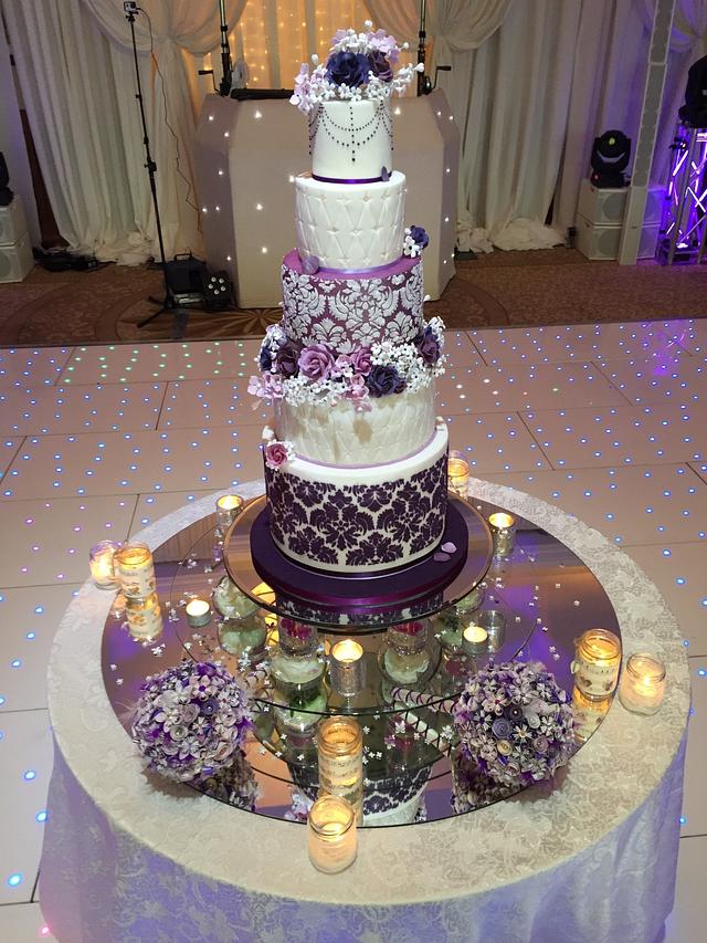 'All the Purples' Wedding Cake - Decorated Cake by - CakesDecor