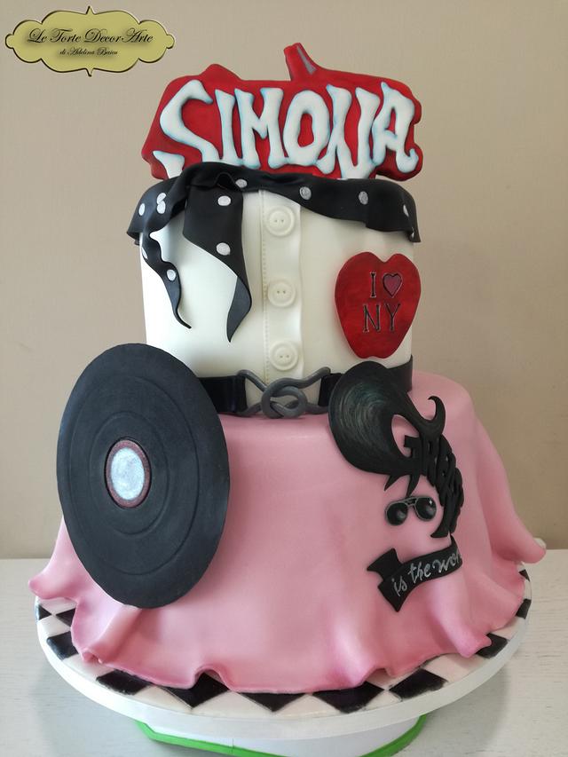 Grease themed cake