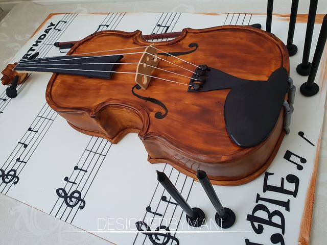 Violin cake for her dear sisters birthday #violincake #fainazmilhancakes |  Instagram