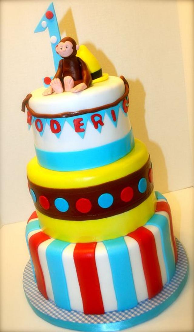 Curious George 1st Birthday - Cake by Stacy Lint - CakesDecor
