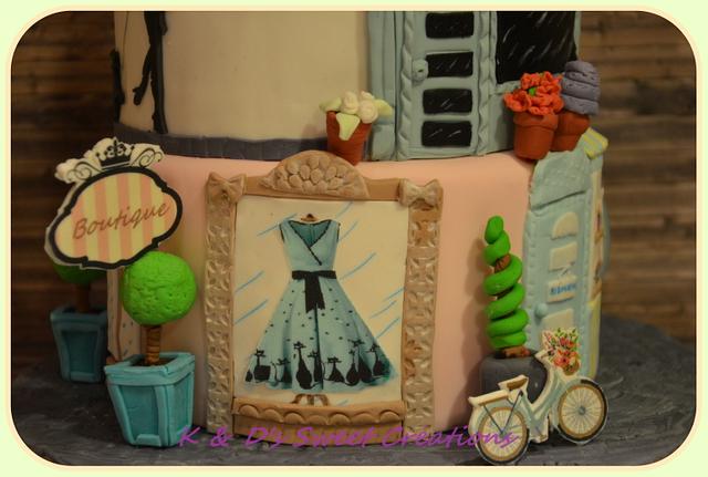 Paris birthday cake
