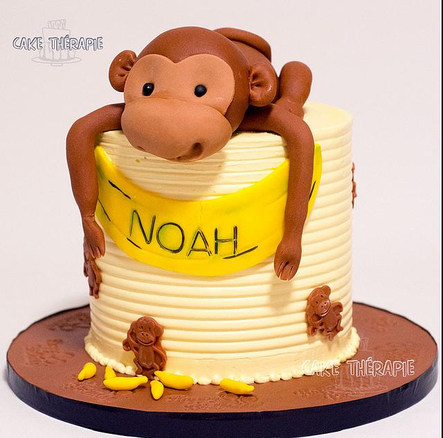 Monkey themed cake - Decorated Cake by Caketherapie - CakesDecor