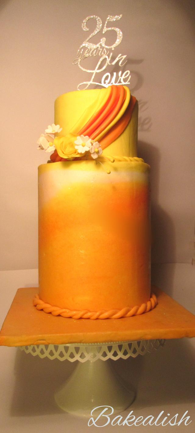 Anniversary 2 tier Cake - Cake by Bakealish - CakesDecor