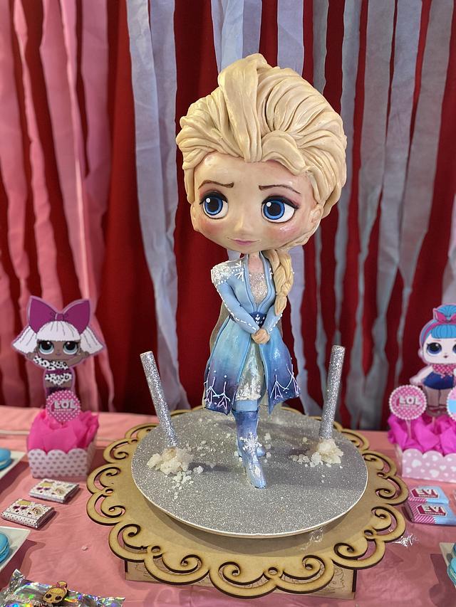Elsa Frozen 3D Cake / Torta de Frozen 2- Evangeline.cakes