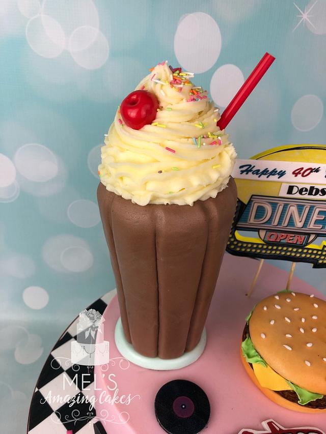 1950’s diner/ Grease inspired Cake 