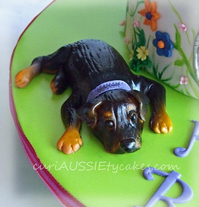 Rottweiler Puppy Birthday Hat Cake Isolated Stock Photo 381126112 |  Shutterstock
