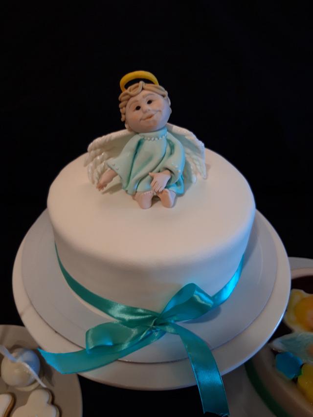 Little Angel Christening Cake - Decorated Cake by - CakesDecor