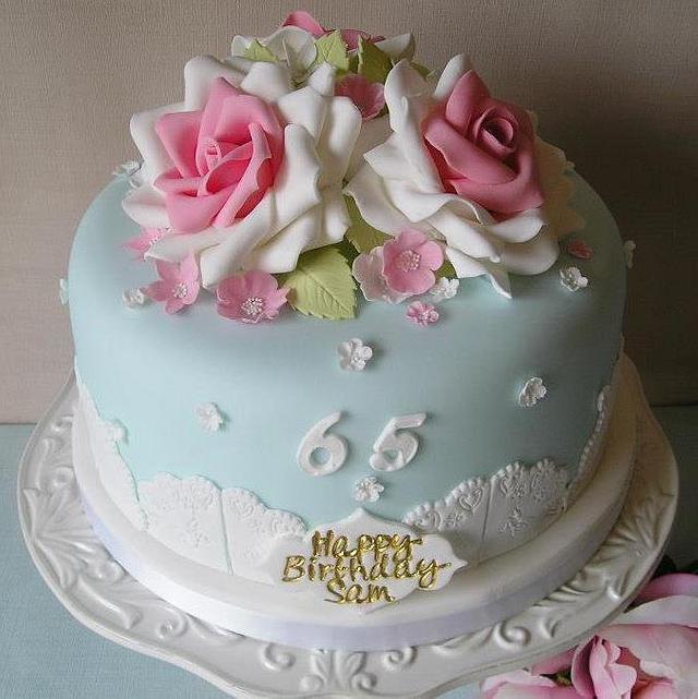 Vintage Blue - Decorated Cake by Fantasy Cakes and - CakesDecor