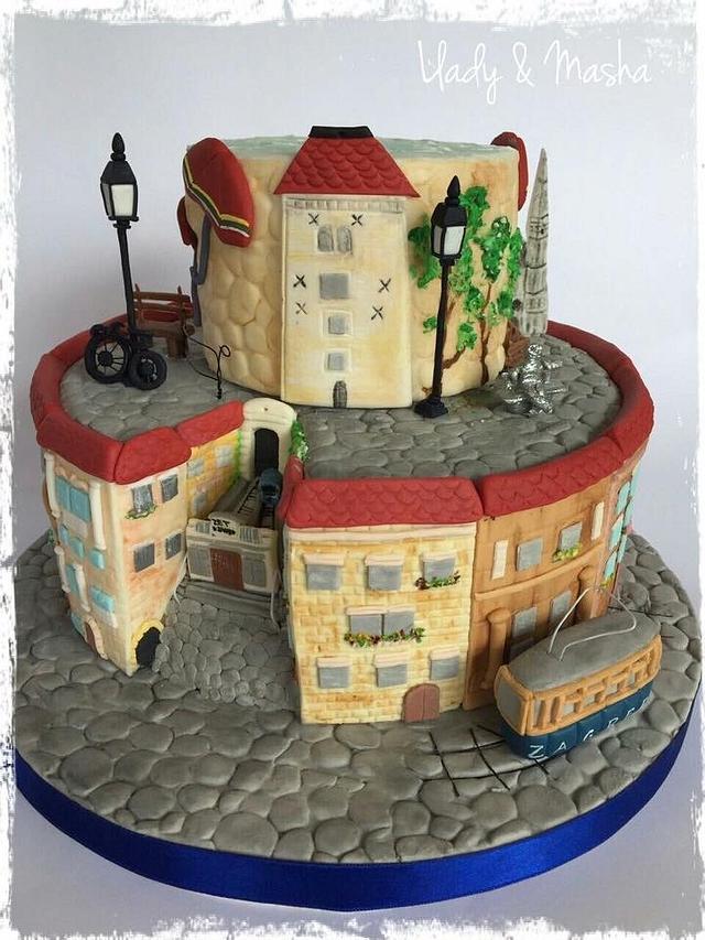 Zagreb in my heart Decorated Cake by Llady CakesDecor
