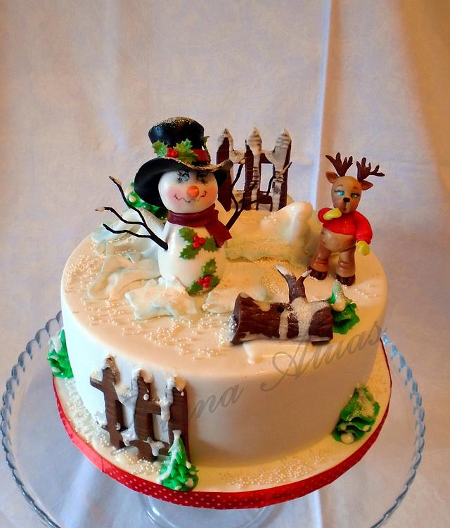 Winter - Decorated Cake by Diana Aluaş - CakesDecor