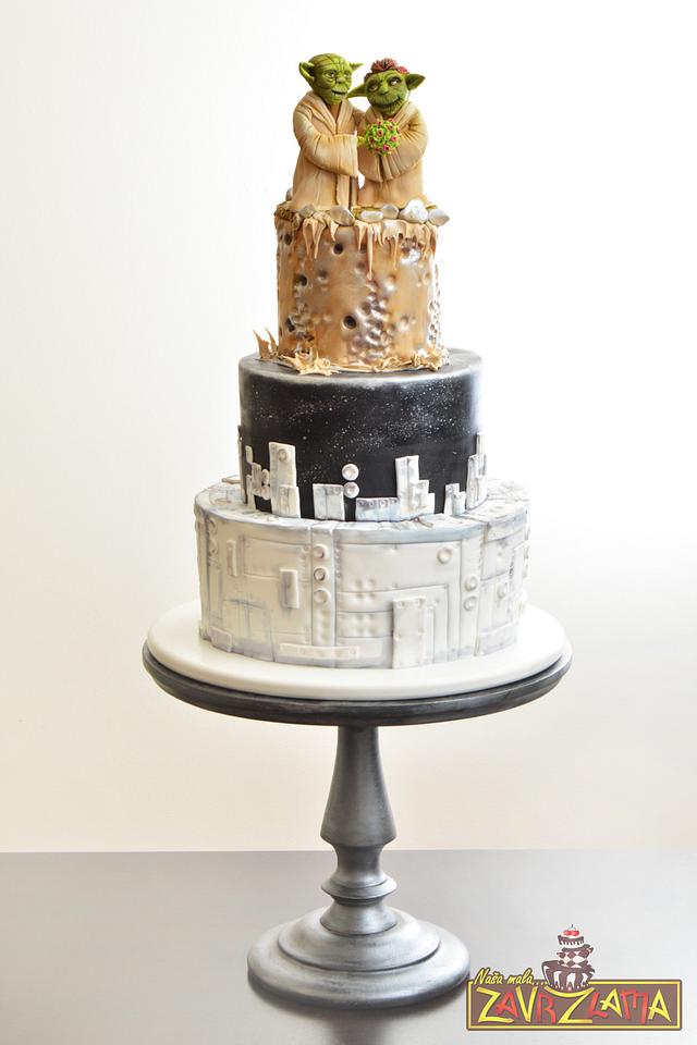 Star Wars Wedding Cake Cake By Nasa Mala Zavrzlama Cakesdecor