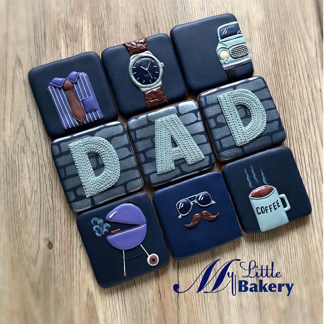 Father’s Day Cookies - Decorated Cookie by Nadia 